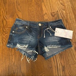 Harmony + Havoc Low Rise Denim Shorts